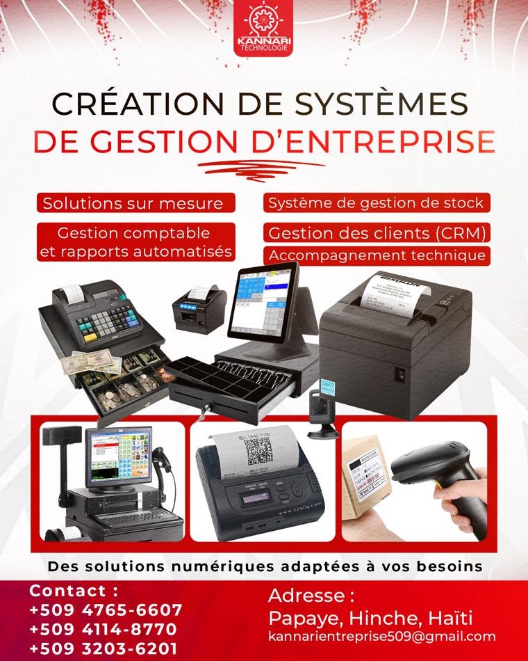 Systèmes de gestion d'entreprise et caisses enregistreuses